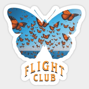 Monarch Butterflies Flight Club Sticker